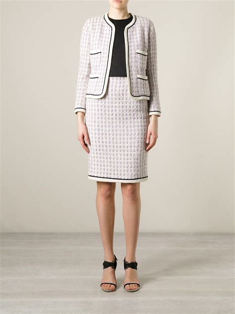 chanel boucle skirt suit